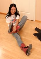 ATK Archives: Alisa (Naughty horny babe Alisa strips and rubs her trimmed pussy)