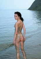 ATK Archives: Alyona (Hairy babe Alyona teases outdoors and is naked on the beach.)