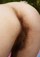 ATK Archives: Amber (Beautiful hirsute babe Amber spreads her hairy pussy outdoors)