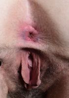 ATK Natural & Hairy: Apricot Pitts (Hot hairy babe spreads her lips outside by the pool)