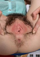 ATK Natural & Hairy: Emma Evins (Emma spreads her furry hanging pussy open)