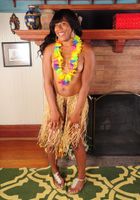 ATK Exotics: Serenity Evans (Ebony Serenity spreads her pussy)