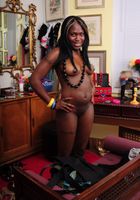 ATK Exotics: Kiana Love (Black model Kiana spreads her pussy)