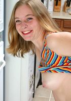 ATK Archives: Leona Rox (Naughty coed Leona Rox strips and spreads her trimmed pussy)