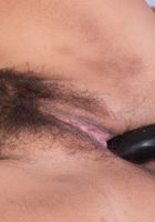 ATK Natural & Hairy: Miel (Miel dildos her tight hairy pussy.)
