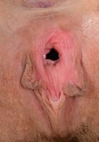 ATK Natural & Hairy: Nickey Huntsman (Nickey gapes her hairy pussy at the camera.)