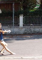 ATK Archives: Petra (Sexy brunette babe Petra strips and walks around town nude)