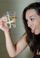 ATK Archives: Sinn Sage (Sexy babe Sinn Sage takes a pee in a glass and in the toilet.)